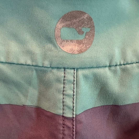 Vineyard Vines Swim Trunks Blue Green Striped Boy's Size Sm 8-10 - Picture 3 of 6